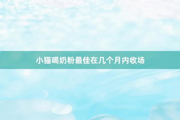 小猫喝奶粉最佳在几个月内收场